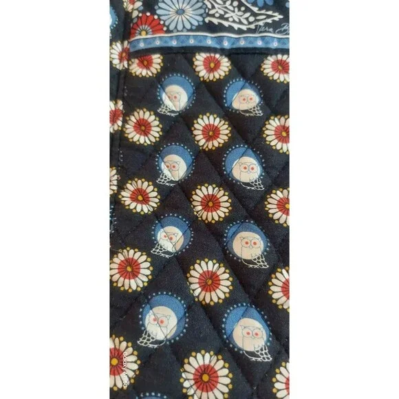 ! Vera Bradley Tote in "Night Owl"  Outside Pocket Snap Closure 2 Strap Handle - Picture 5 of 6